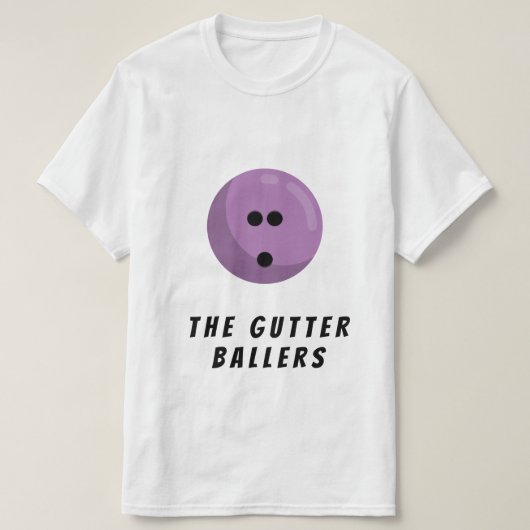 T-shirt Nom de l'équipe de Bowling personnalisée | Boule d (Design devant)