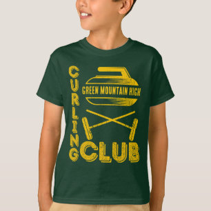 T-shirt Nom de l'équipe du club scolaire Curling