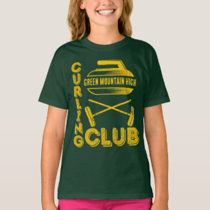 T-shirt Nom de l'équipe du club scolaire Curling