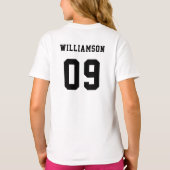 T-shirt Nom de l'équipe du club scolaire Numéro de l'équip (Dos)