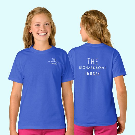 T-shirt Nom de l'équipe Famille Sports Partie Gamme