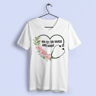 T-shirt Nom de l'infirmière étudiante-inscrite-ancienne