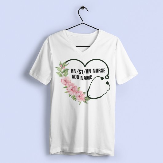 T-shirt Nom de l'infirmière étudiante-inscrite-ancienne