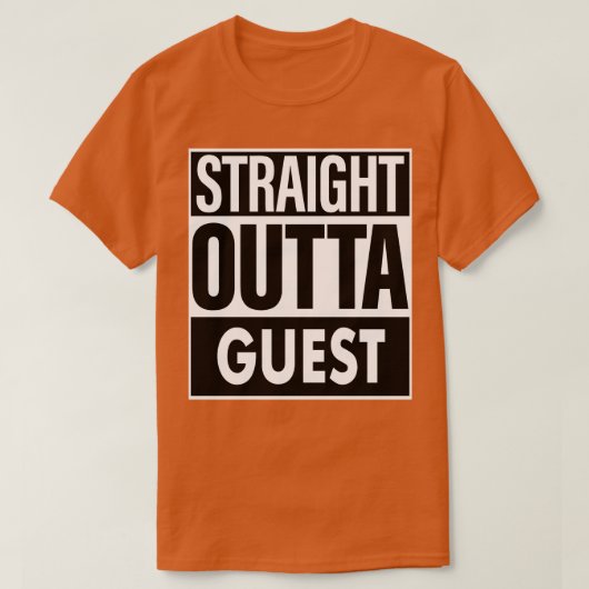 T-shirt Nom de l'invité Straight Outta invité (Design devant)