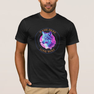 T-shirt Nom de "Loup Solitaire" ou votre message, Art de l