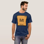 T-shirt Nom de Mitchel Élément Chimique Tableau Périodique (Devant entier)