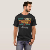 T-shirt Nom de script moderne simple rétro préféré de Pawp (Devant entier)