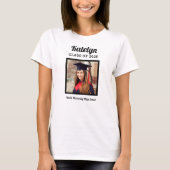 T-shirt Nom de script Photo Promotion 2026 Blanc (Devant)