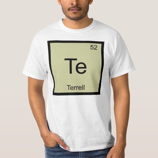 T-shirt Nom de Terrell Élément Chimique Tableau Périodique (Devant)
