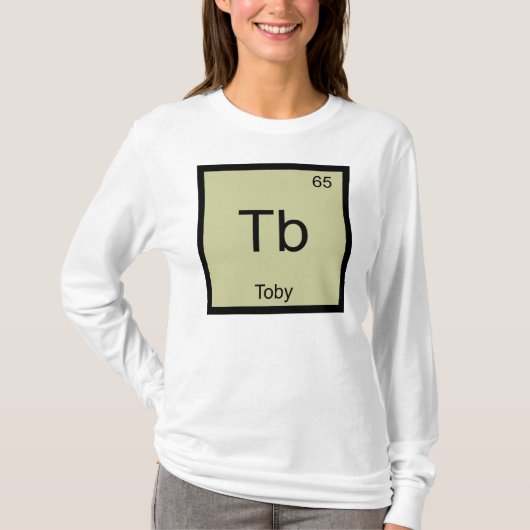 T-shirt Nom de Toby Élément chimique Tableau périodique (Devant)