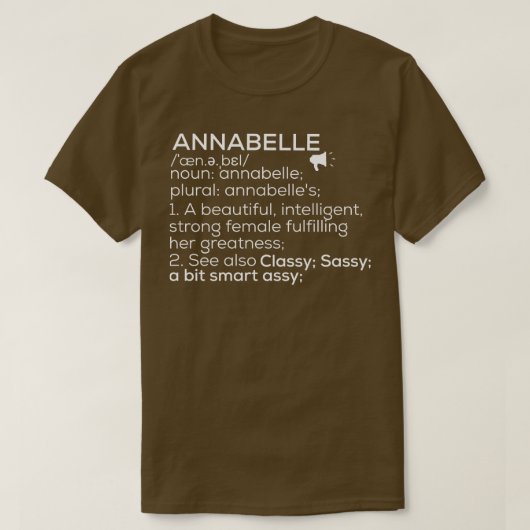 T-shirt Nom Définition Nom Femme Signification (Design devant)