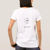 T-shirt Nom d'employé de script noir Logo de l'entreprise (Dos)