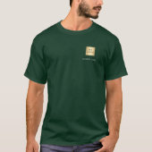 T-shirt nom d'équipe logo entreprise vert (Devant)