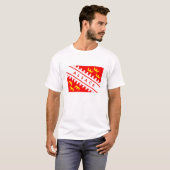 T-shirt nom des textes de drapeau de pays de la France de (Devant entier)
