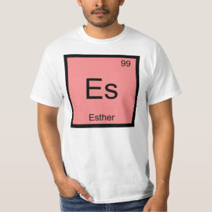 T-shirt Nom d'Esther Élément Chimique Tableau Périodique