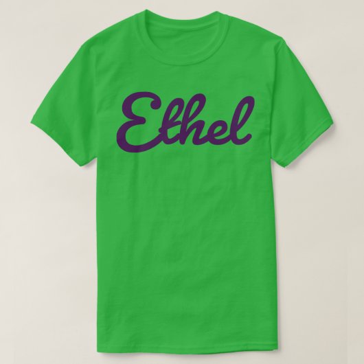 T-shirt Nom d'éthique Typographie violette (Design devant)