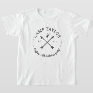 T-shirt Nom du camp Logo Personnalisé Anniversaire