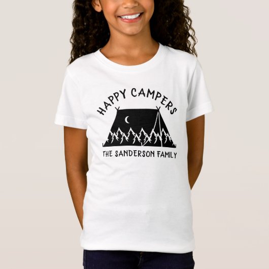 T-Shirt Nom du camping Famille Tente Camping Voyage (Devant)
