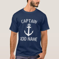 Nom du capitaine de bateau personnalisé chemises d