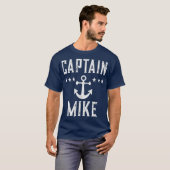 T-shirt Nom du capitaine Mike Personalized Boating Lover (Devant entier)