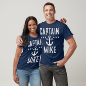 T-shirt Nom du capitaine Mike Personalized Boating Lover (Unisexe)