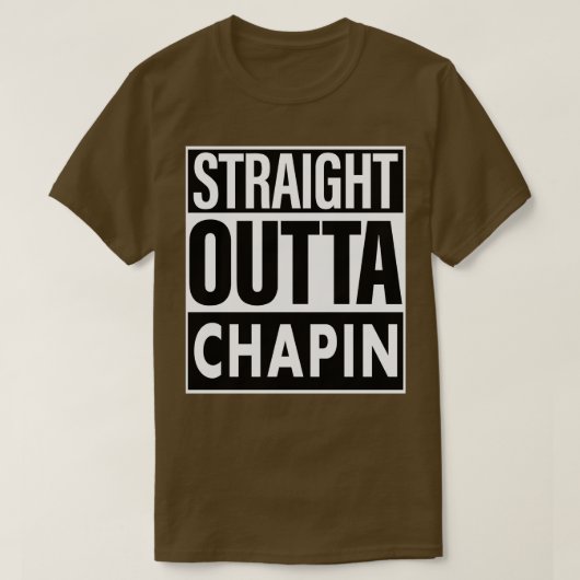 T-shirt Nom du chapitre Droit devant chapin (Design devant)