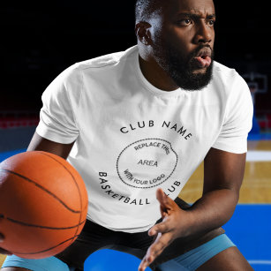 T-shirt Nom du club de basket-ball simple et personnalisé