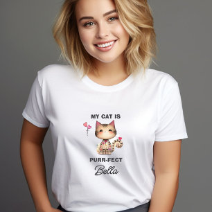 T-SHIRT NOM DU COEUR CHAT PURR-FECT