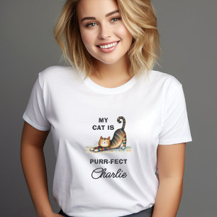 T-SHIRT NOM DU COEUR CHAT PURR-FECT