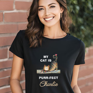 T-SHIRT NOM DU COEUR CHAT PURR-FECT