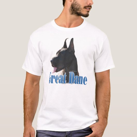 T-shirt Nom du grand Danois (noir) (Devant)