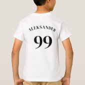 T-shirt Nom du logo de l'équipe Numéro Simple Modern Sport (Dos)