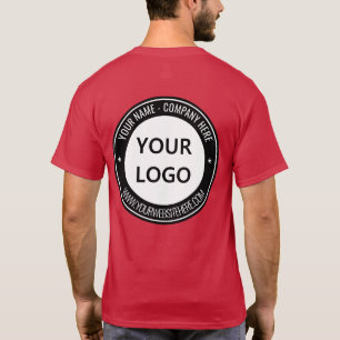 T-shirt Nom du logo d'entreprise personnalisé Site Web T-s