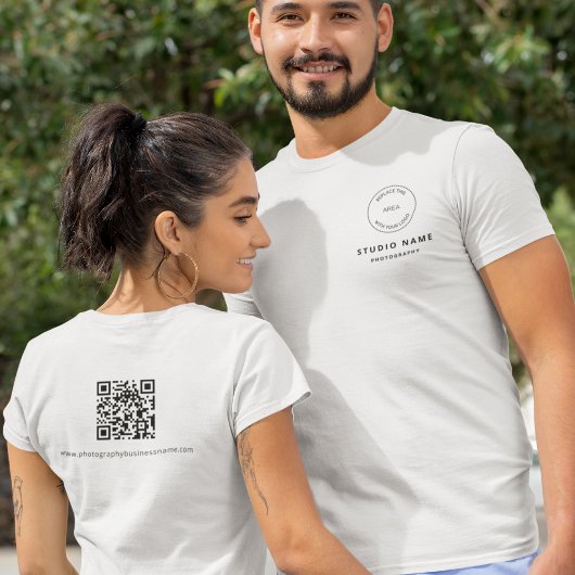 T-shirt Nom du logo Photographie Studio QR Code