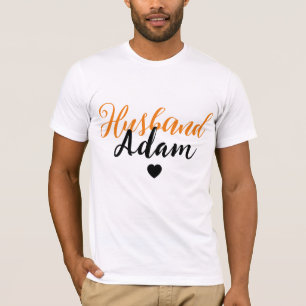 T-shirt Nom du mari personnalisé moderne - Spécial Personn