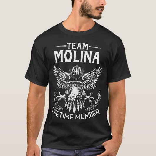 T-shirt Nom du membre à vie Team MOLINA (Devant)