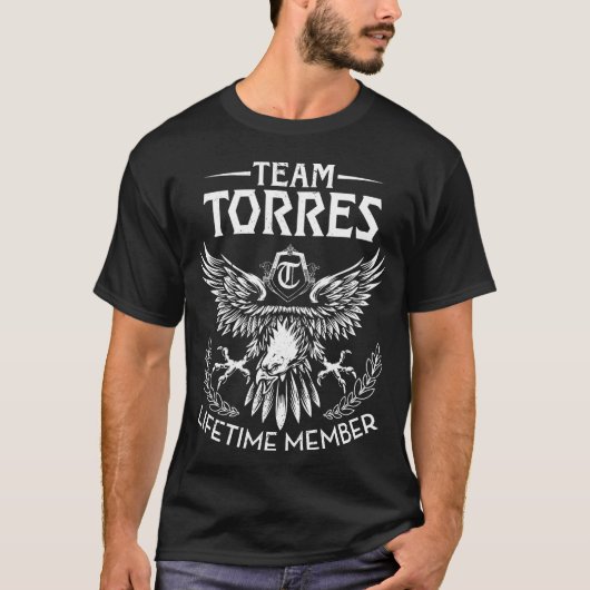T-shirt Nom du membre à vie Team TORRES (Devant)
