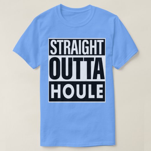 T-shirt Nom du ménage, droit devant Houle (Design devant)