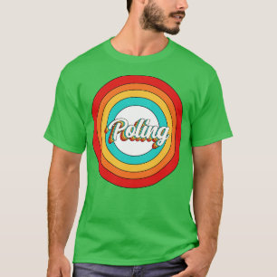 T-shirt Nom du polissage Chemise Cercle Vintage de polissa