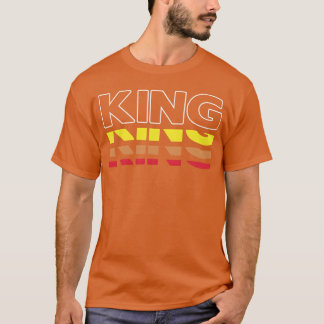 T-shirt Nom du roi drôle vintage coucher de soleil roi fil