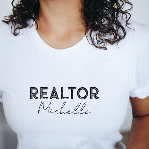 T-shirt Nom du script de l'agent immobilier Realtor