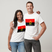 T-shirt nom du symbole du pays d'angola (Unisexe)