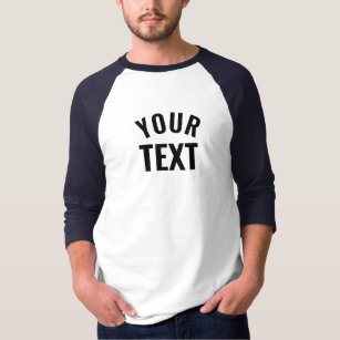 T-shirt Nom du texte Mens Basic 3/4 Sleeve Raglan White/Na