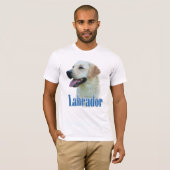 T-shirt Nom du trieur du Labrador jaune (Devant entier)