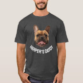T-shirt Nom du visage du chien Daddy Chien personnalisé Pr (Devant)