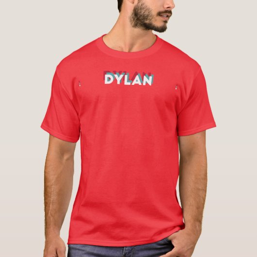 T-shirt Nom Dylan Nom Drôle Nom Dylan Thème 80 (Devant)