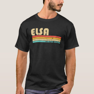 T-shirt Nom ELSA Personnalisé Retro Vintage 80S 90S Naissa