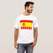 T-shirt nom espagnol des textes de pays de drapeau (Devant entier)