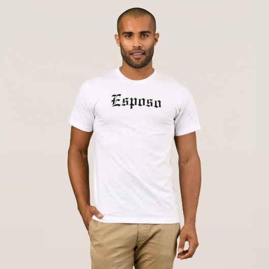 T-shirt Nom espagnol Esposo Husband Simple, élégant (Devant entier)