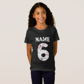 T-Shirt Nom et numéro 6 Baseball, Baseball (Devant entier)